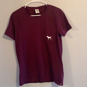 PINK Burgundy Tee